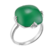 Bague argent décorée d'un coussin d'onyx vert décoré de 4 griffes en forme d'éventail argent 925 - Canyon