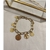 Bracelet maille 5 piecettes doré acier inoxydable - Mile Mila