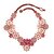 Collier rose et rouge perles en strass et pate de verre - Marion Godart 92€