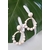 Boucles d'oreilles BASTILLE blanc clips - Francine Bramli