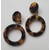 Boucles d'oreilles ALTHEA écaille marron clips - Francine Bramli