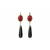 Boucles d'oreilles dormeuses baroques cabochon et turquoise I noir collection ultima - Satellite