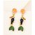 Boucles d'oreilles toucan fleur et feuille - Nach