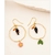 Boucles d'oreilles rond martelé toucan fleur et feuille - Nach