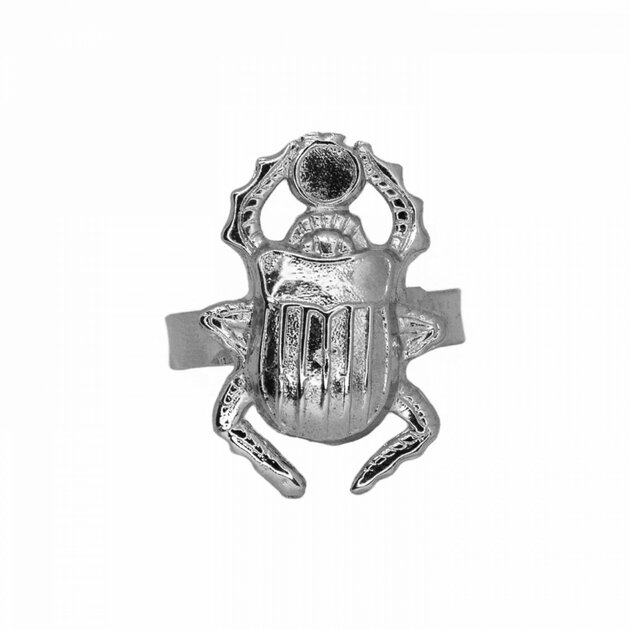 Bague Mini Scarabée argentée Lotta Djossou