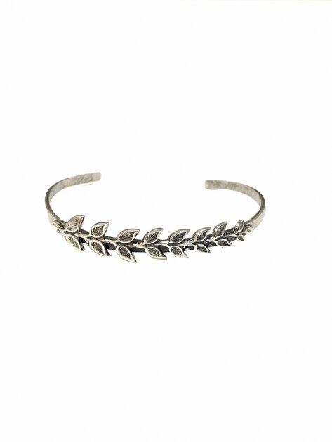 Bracelet argenté feuille fine Lotta Djossou