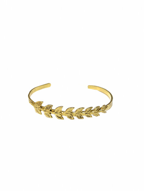 Bracelet doré feuille fine Lotta Djossou