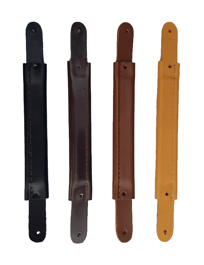 Poignées De Rênes En Caoutchouc Nunn Finer - Cuir Marron - Boutons Fin 3/4