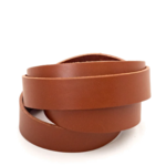 Laniere cuir veritable ceinture noisette