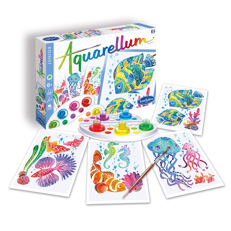 Aquarellum junior : Aquarium (4 tableaux assortis) - Eveil/Les