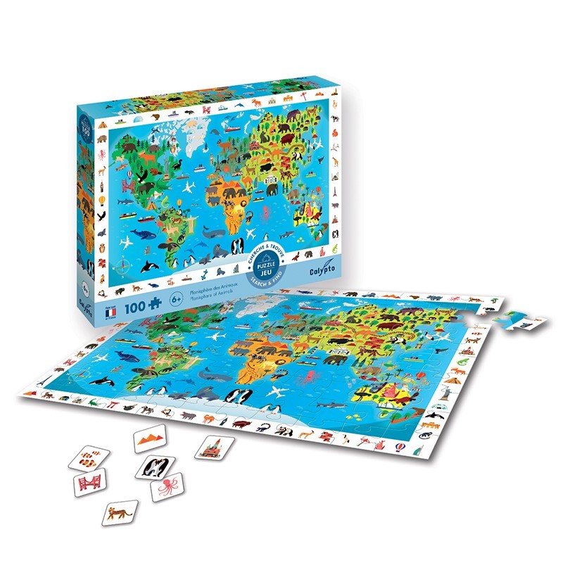 puzzle-100-pieces-cherche-et-trouve-planisphere-des-animaux-2