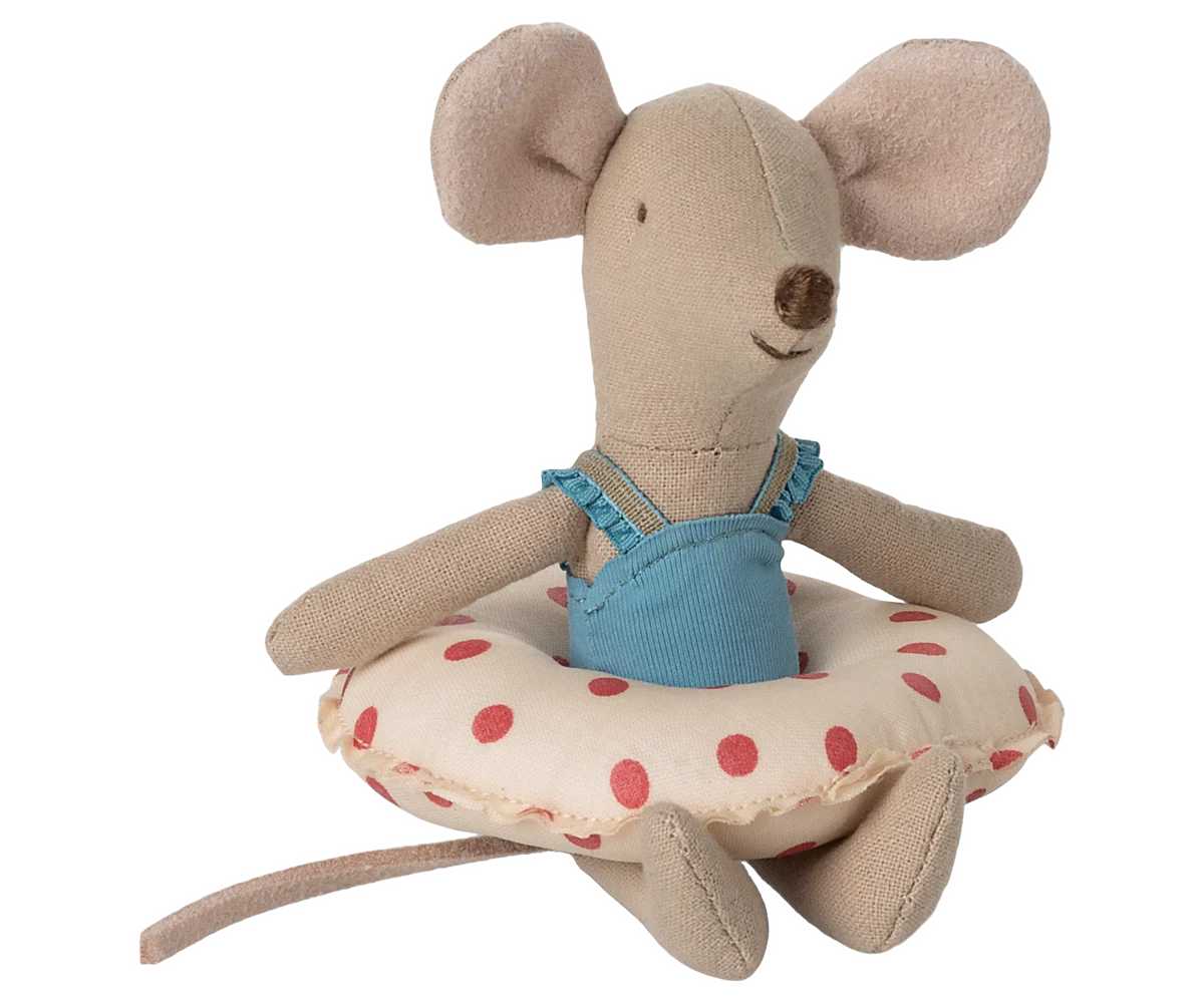 Maileg_Little_Sister_Beach_Mouse_Float_Red_Dot.webp