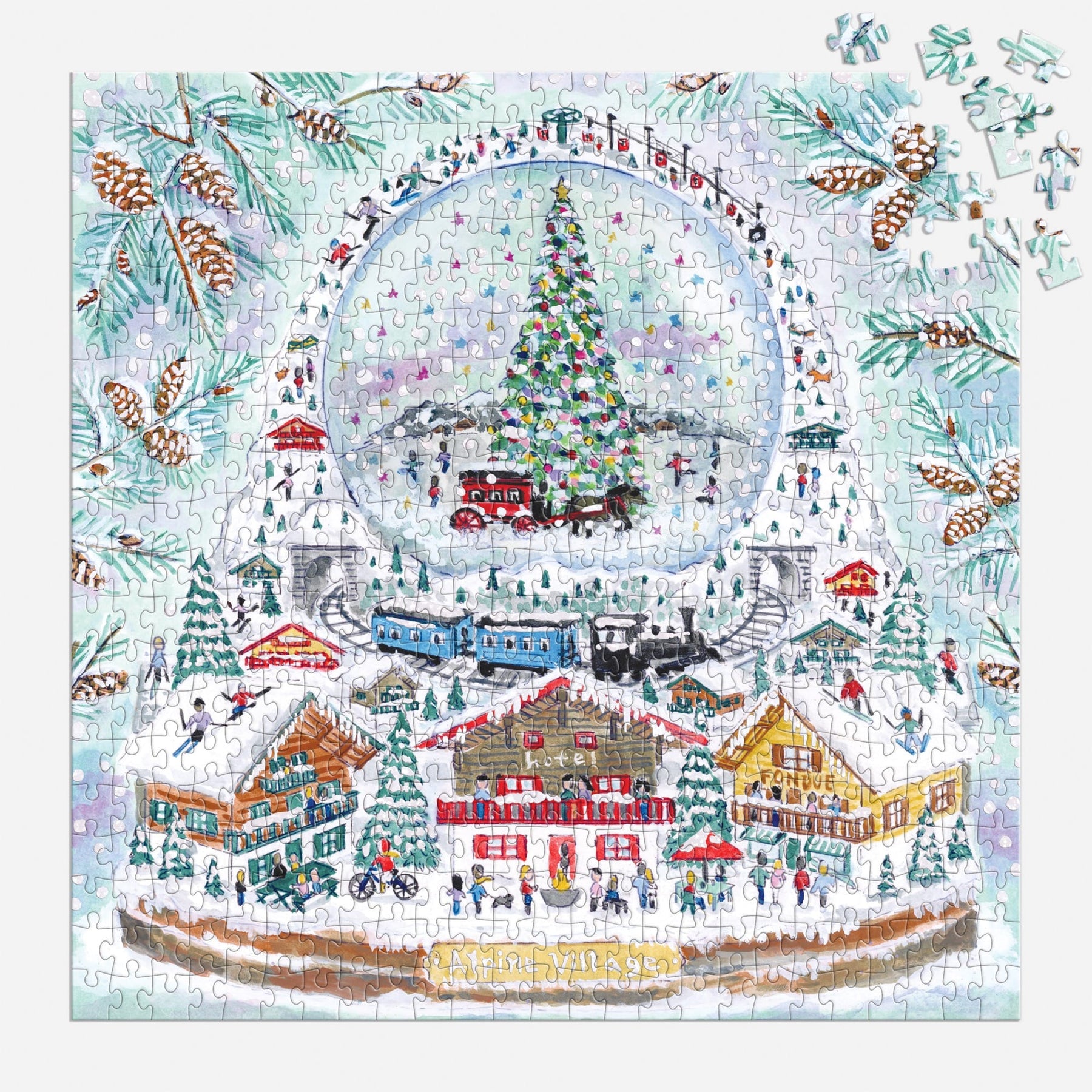 michael-storrings-alpine-village-snowglobe-500-piece-foil-puzzle-500-piece-puzzles-michael-storrings-687340