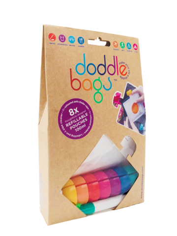 Pack de 8 gourdes réutilisables Doddle Bag
