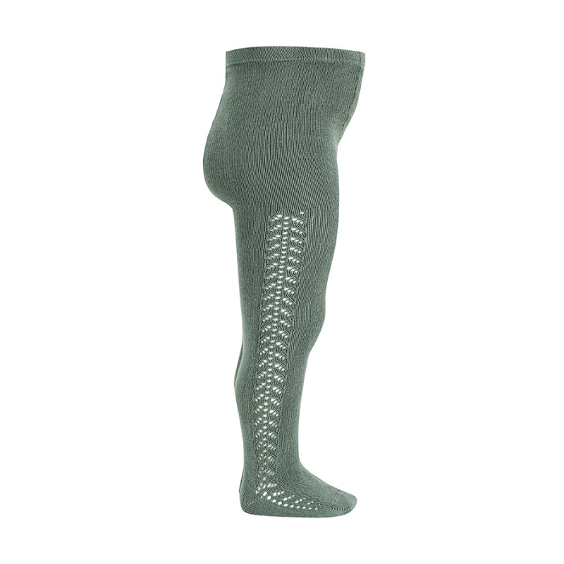 leotardos-algodon-calido-con-calado-lateral-verde-liquen