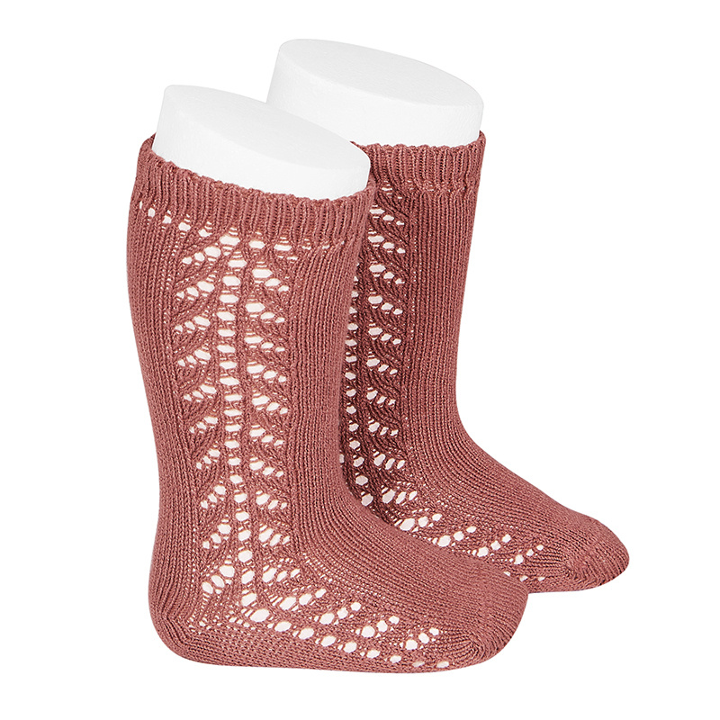 chaussettes-hautes-chaudes-ajouree-lateral-terracota