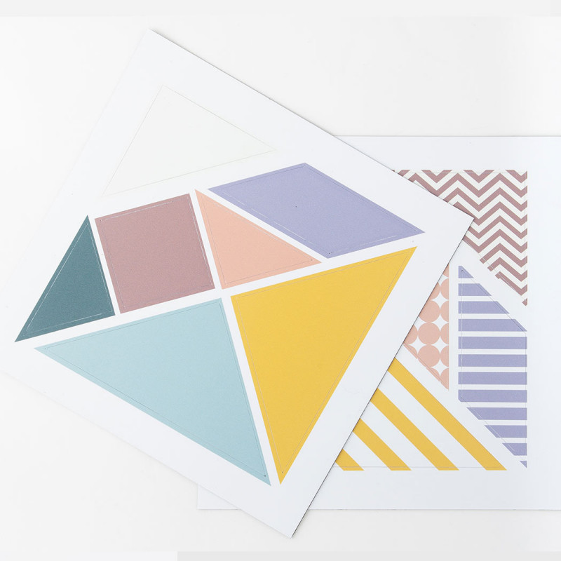 Puzzle magnétique tangram - pastel