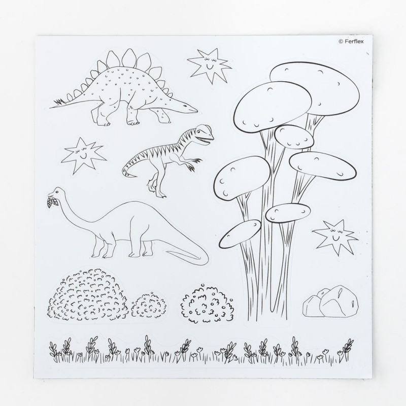 6 dinosaures à colorier, kit créatif pour enfant Pirouette Cacahouète