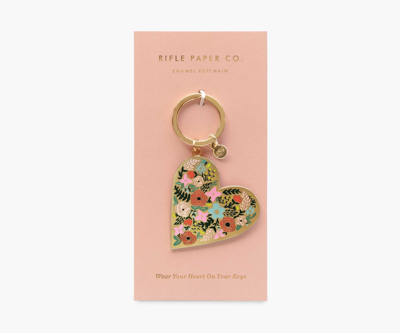 rifle-paper-co-porte-cles-coeur-floral