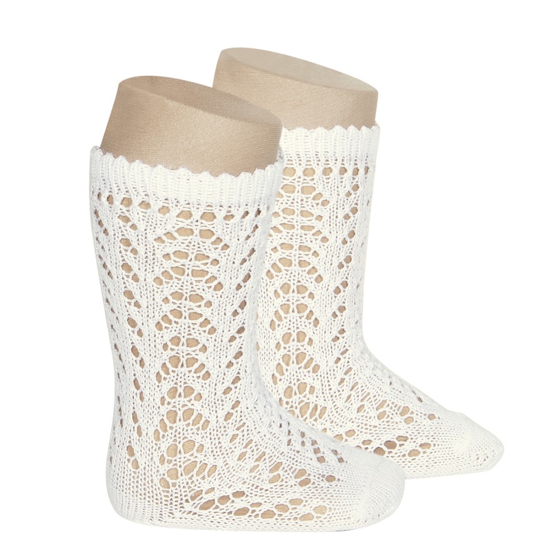 cotton-openwork-knee-high-socks-beige