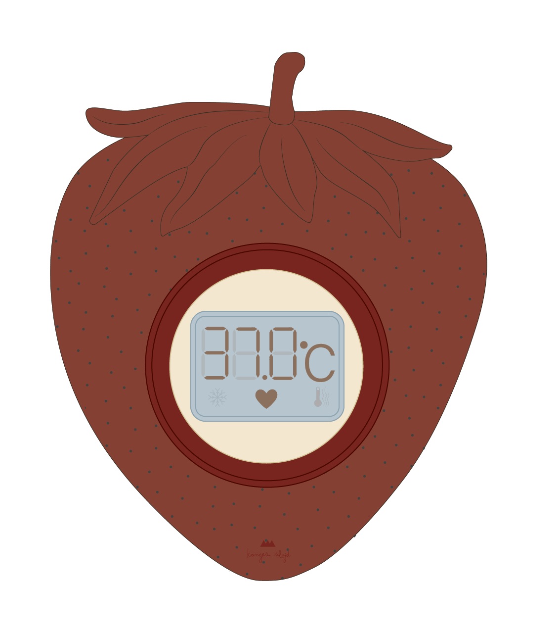 Thermomètre pour le bain en silicone en forme de fraise
