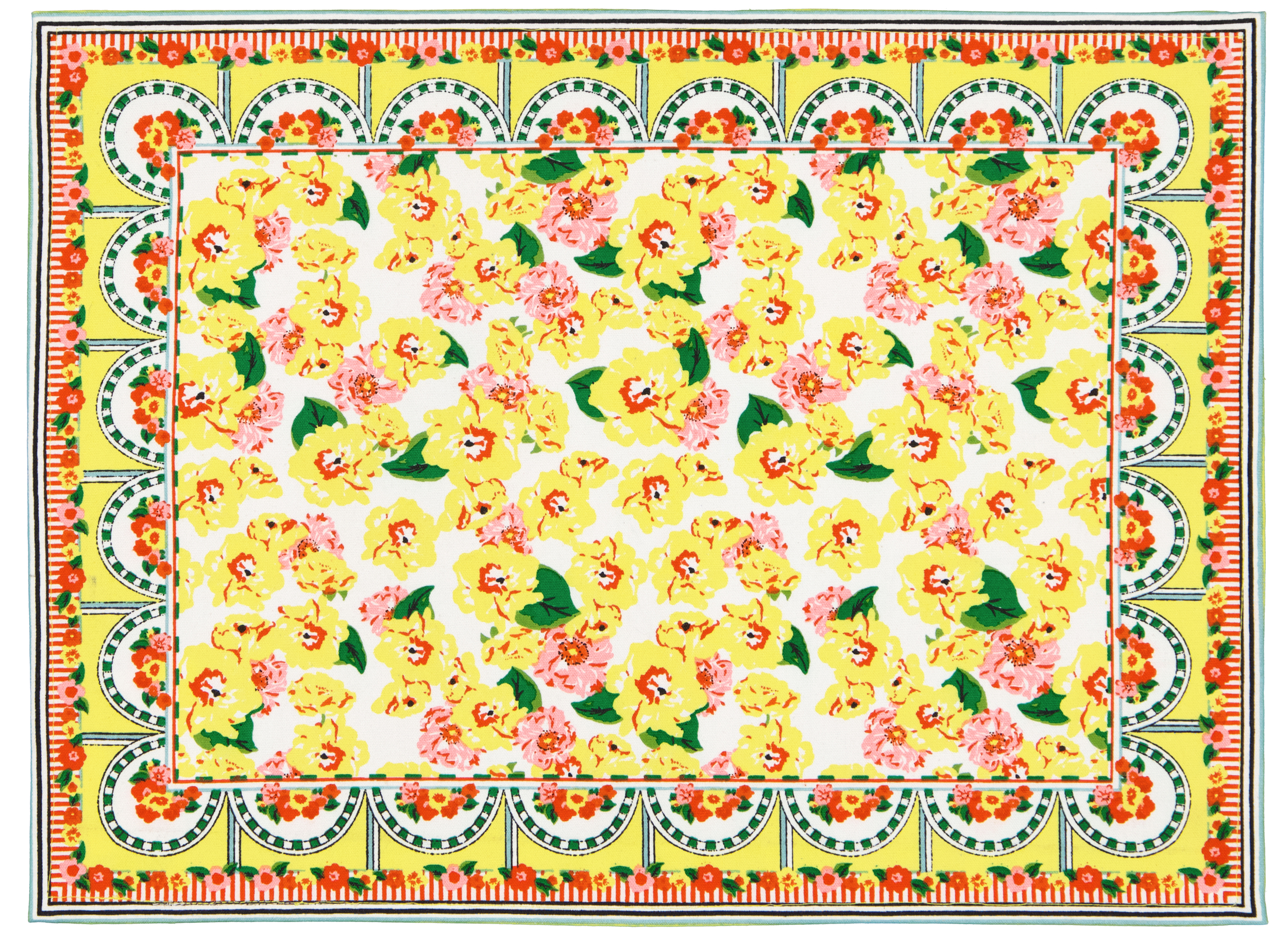 TABLE MAT-Brazilian flowers sarong