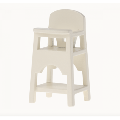 Mini chaise haute Maileg pour les bébés souris coloris blanc cassé