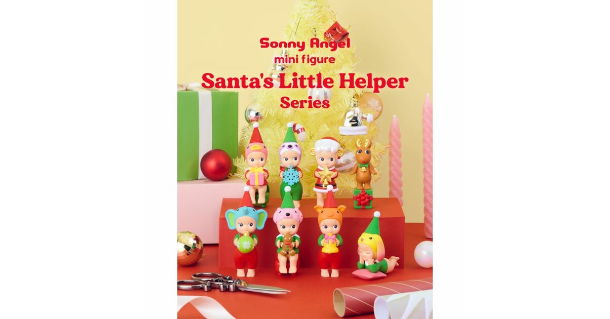 Sonny Angel Statuetta Serie Santa's Little Helper (Natale 2025) - Altezza 7,5-9,5 Cm, In Resina, Scatola A Sorpresa