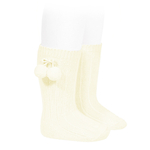 chaussettes-hautes-coton-chaud-cotele-pompon-ecru