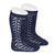 chaussettes-hautes-chaudes-ajouree-lateral-bleu-marine