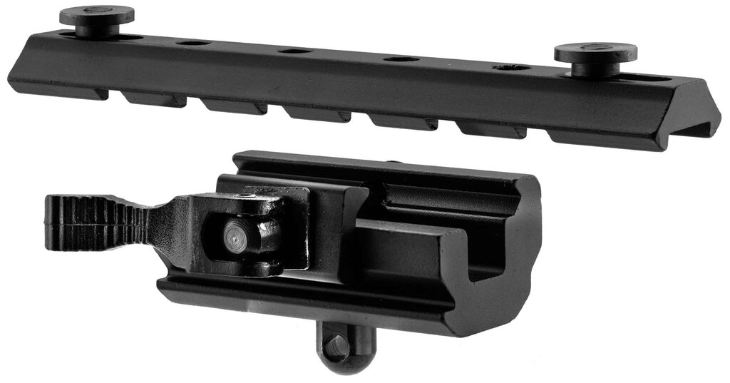 Adaptateur Bipied Aluminium Pour Rail Picatinny/Weaver 20 Mm - Avec Goujon élingue, Montage Facile