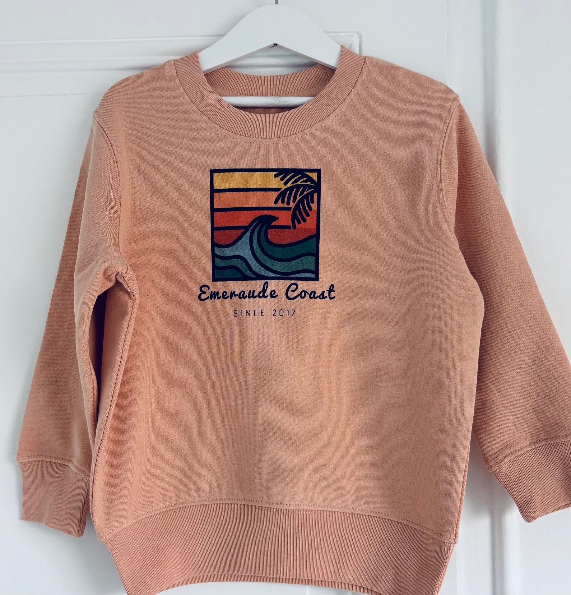 sweat Emeraude coast enfant rose Vague col rond-compressed