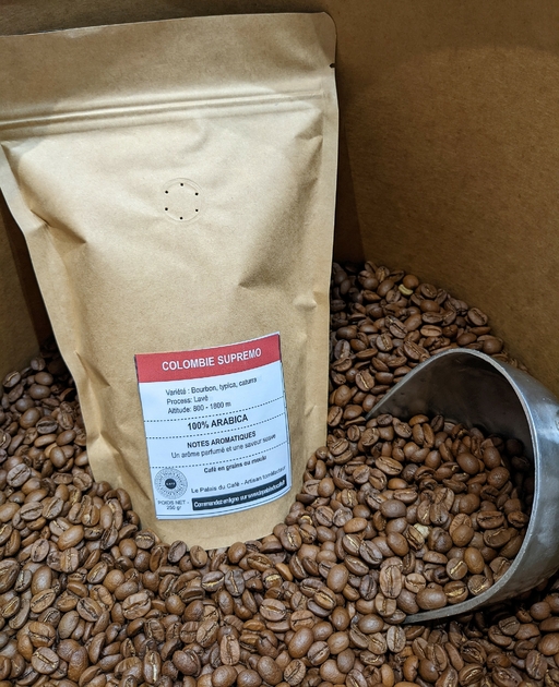 Café colombie grains