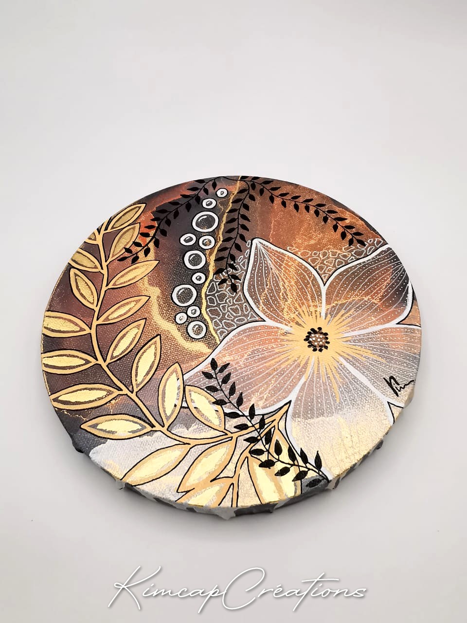 Dessin dart abstrait à lencre avec son cadre moulures dorées, pour décoration étonnante PEKC031d_28€