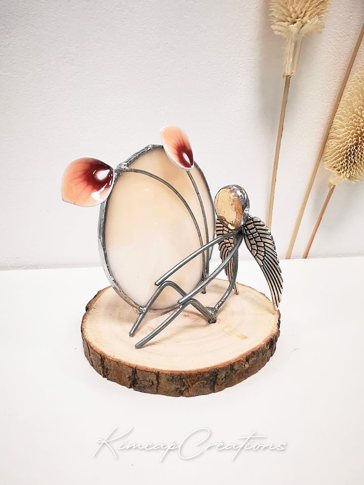 Figurine Kimy's en fil de fer et verre, scène symbolique FIG007_32€