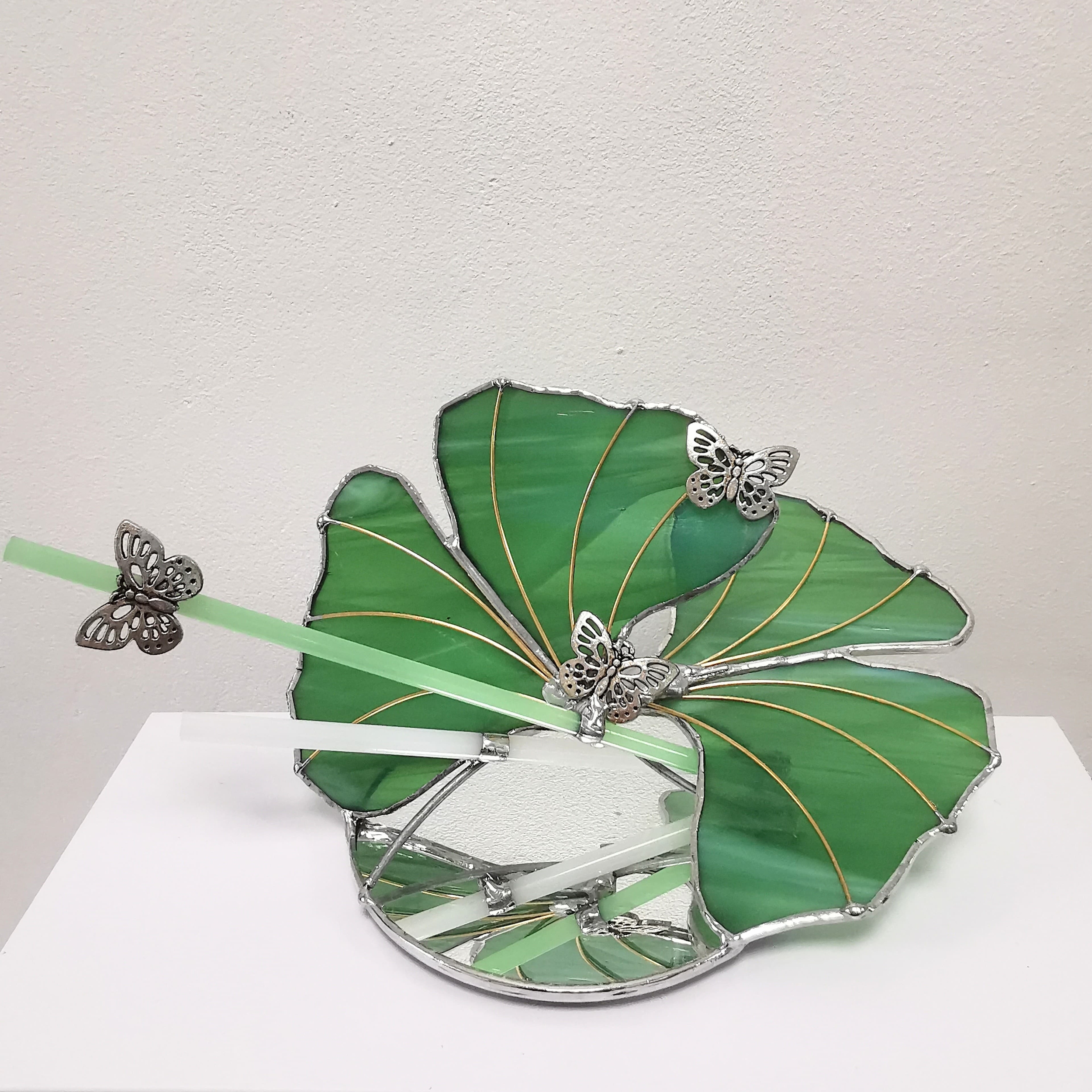 Vitrail Gingko et papillon FOKC256_80€
