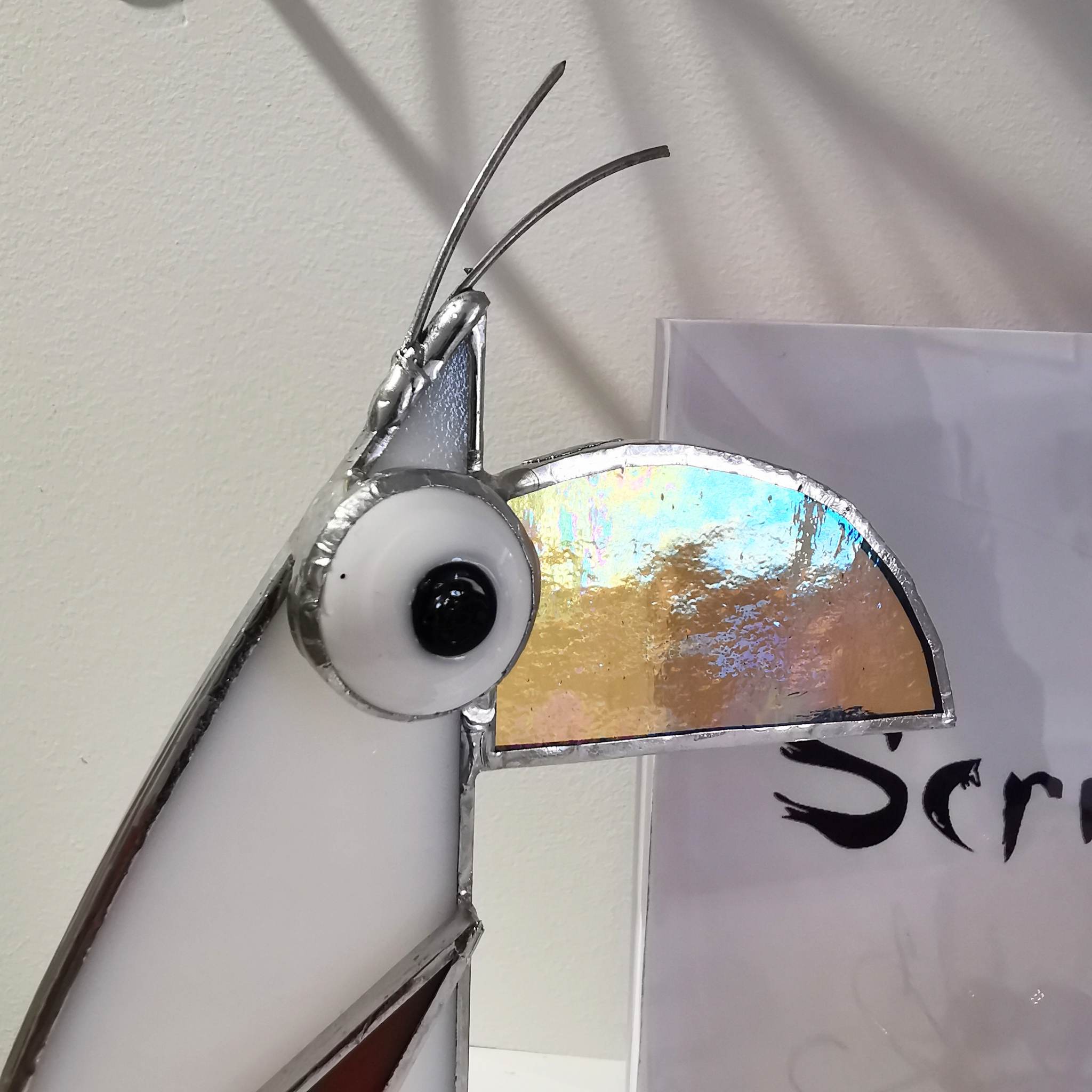 Figurine scrappy bird rigolo décoration vitrail SPI03b_EDDY_20€