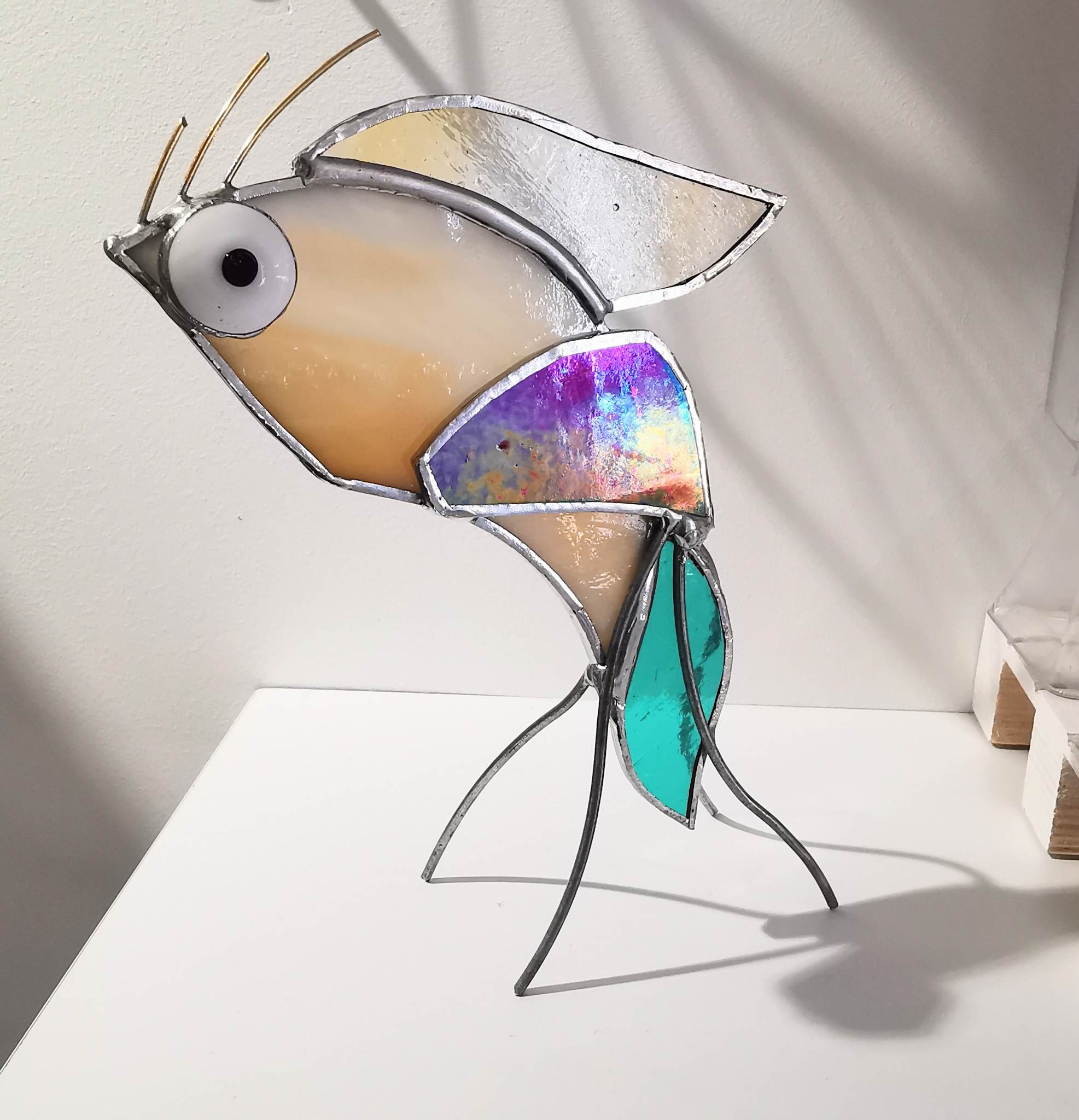 Figurine scrappy bird rigolo décoration vitrail SPI10_Maurice_20€