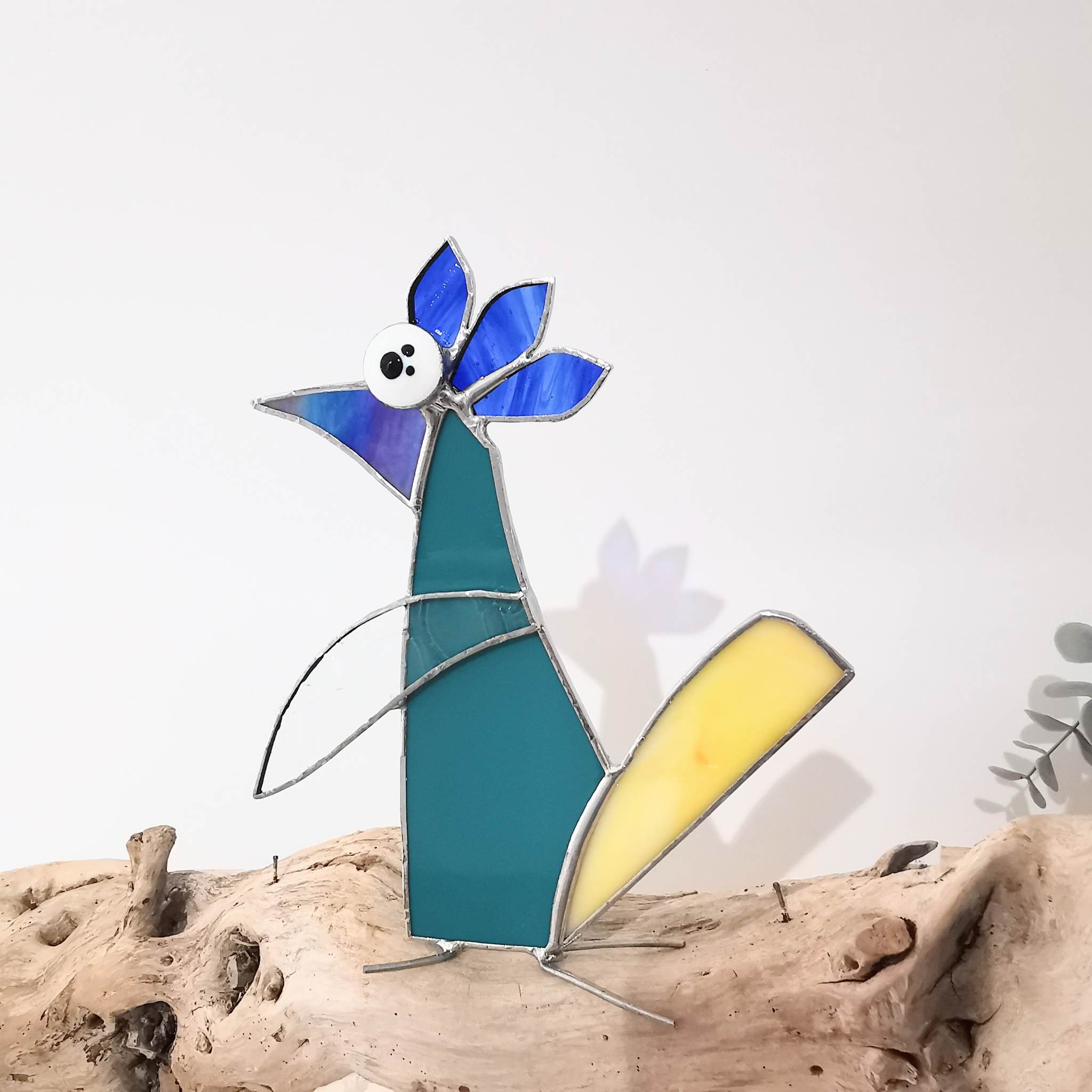 Figurine scrappy bird rigolo décoration vitrail SPI21c_Rodolphe_20€