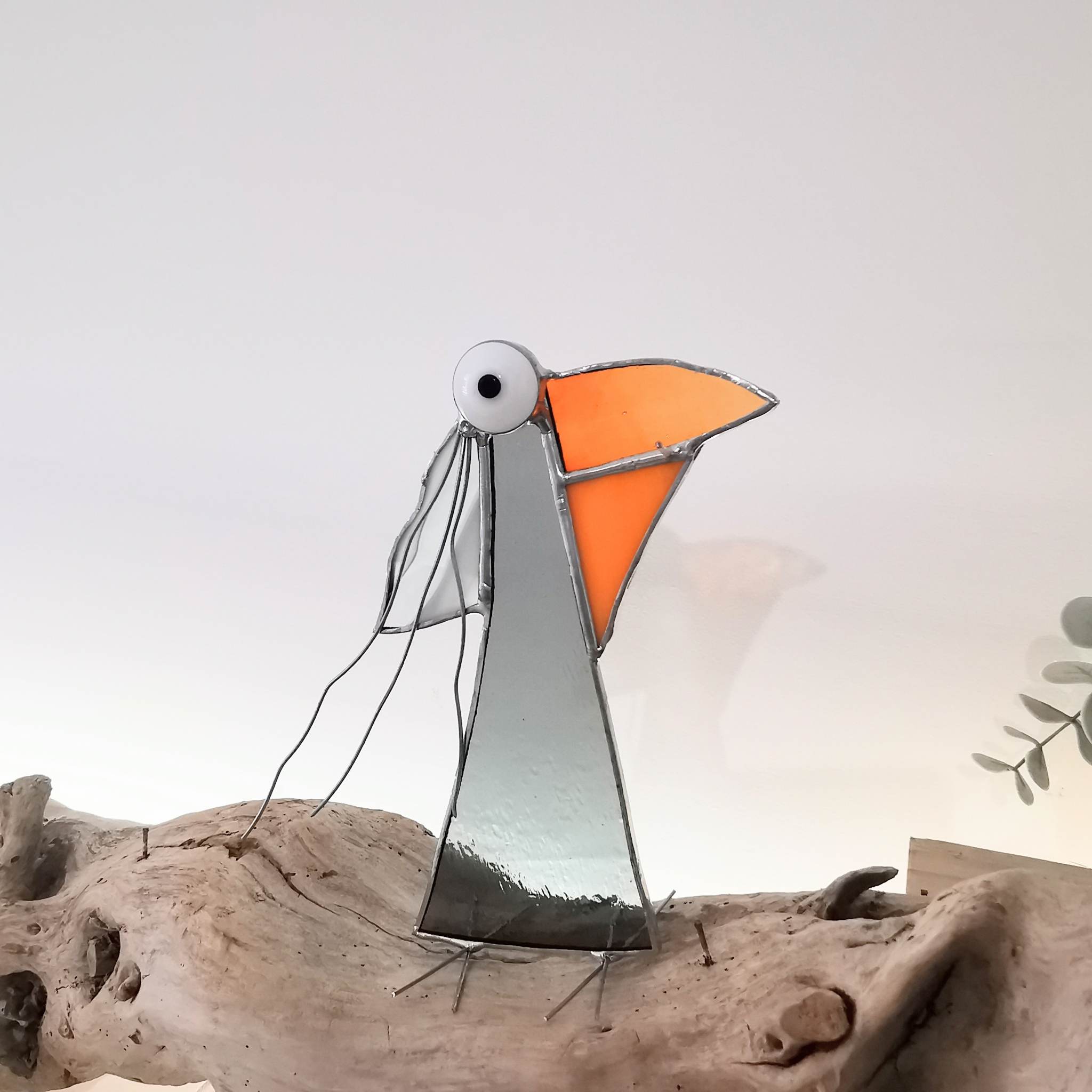 Figurine scrappy bird rigolo décoration vitrail SPI22d_Edith_20€