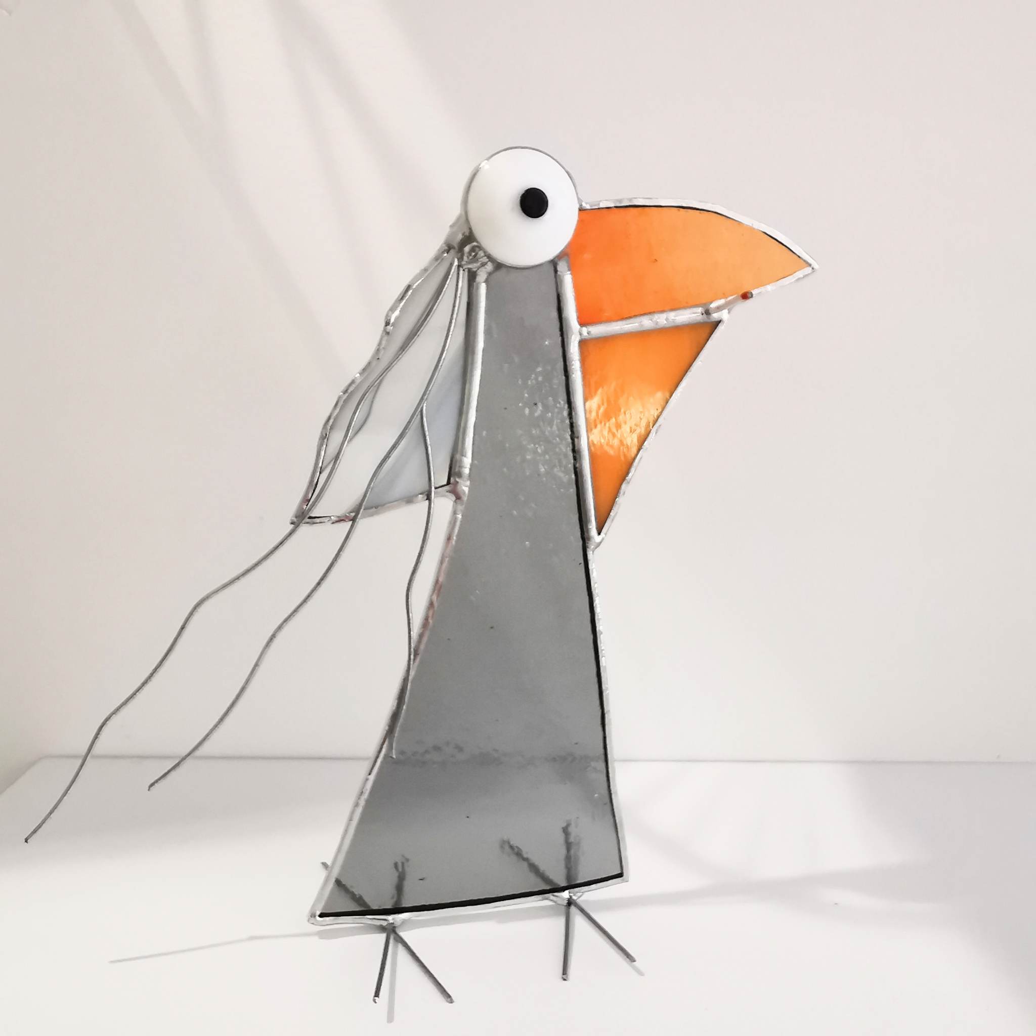 Figurine scrappy bird rigolo décoration vitrail SPI22b_Edith_20€