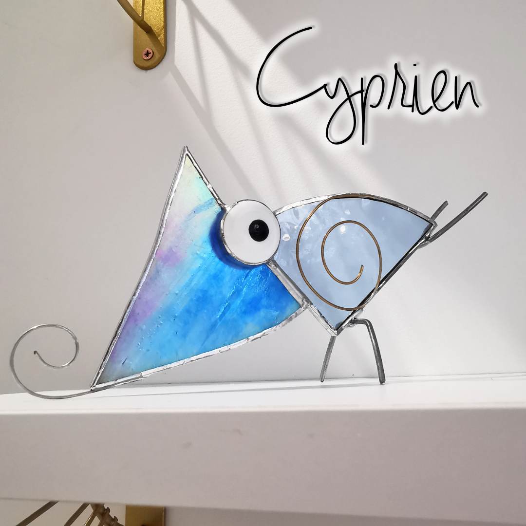 Figurine scrappy bird rigolo décoration vitrail SPI24-Cyprien_15€