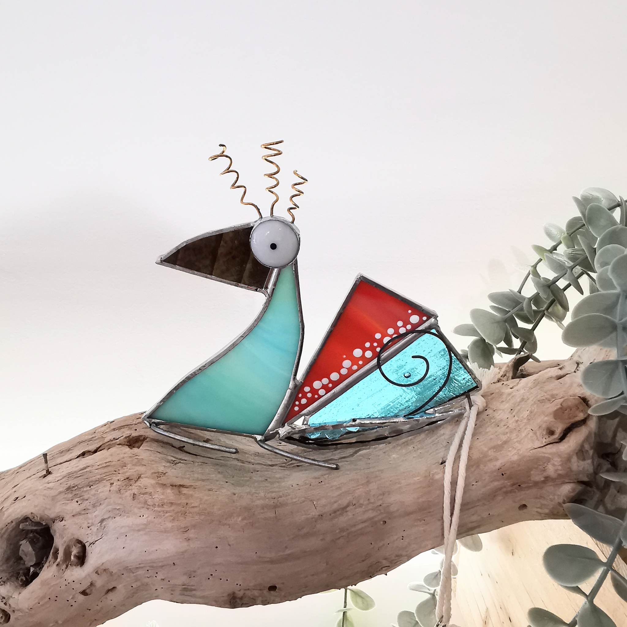 Figurine scrappy bird rigolo décoration vitrail SPI28c_Julius_20€