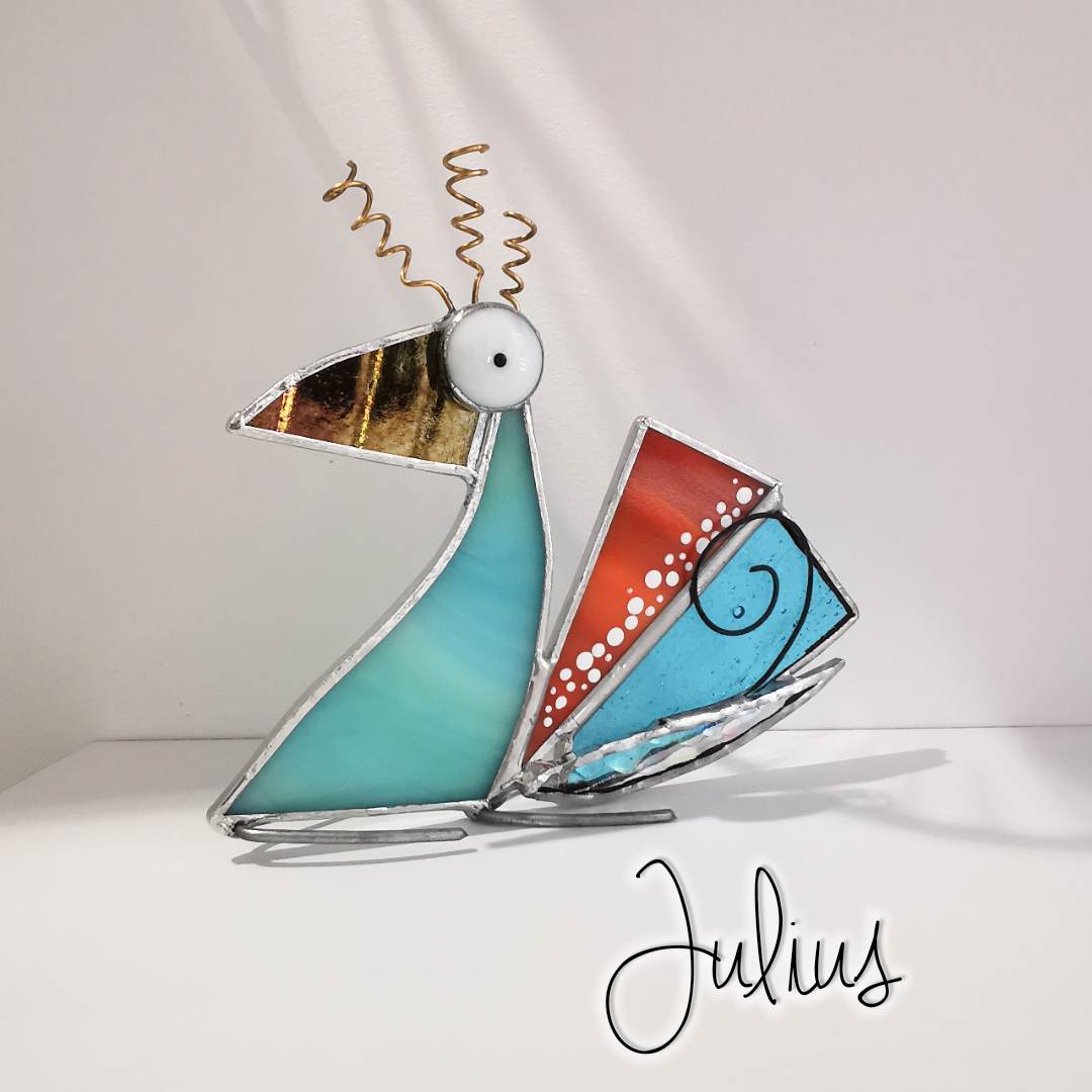 Figurine scrappy bird rigolo décoration vitrail SPI28_Julius_20€