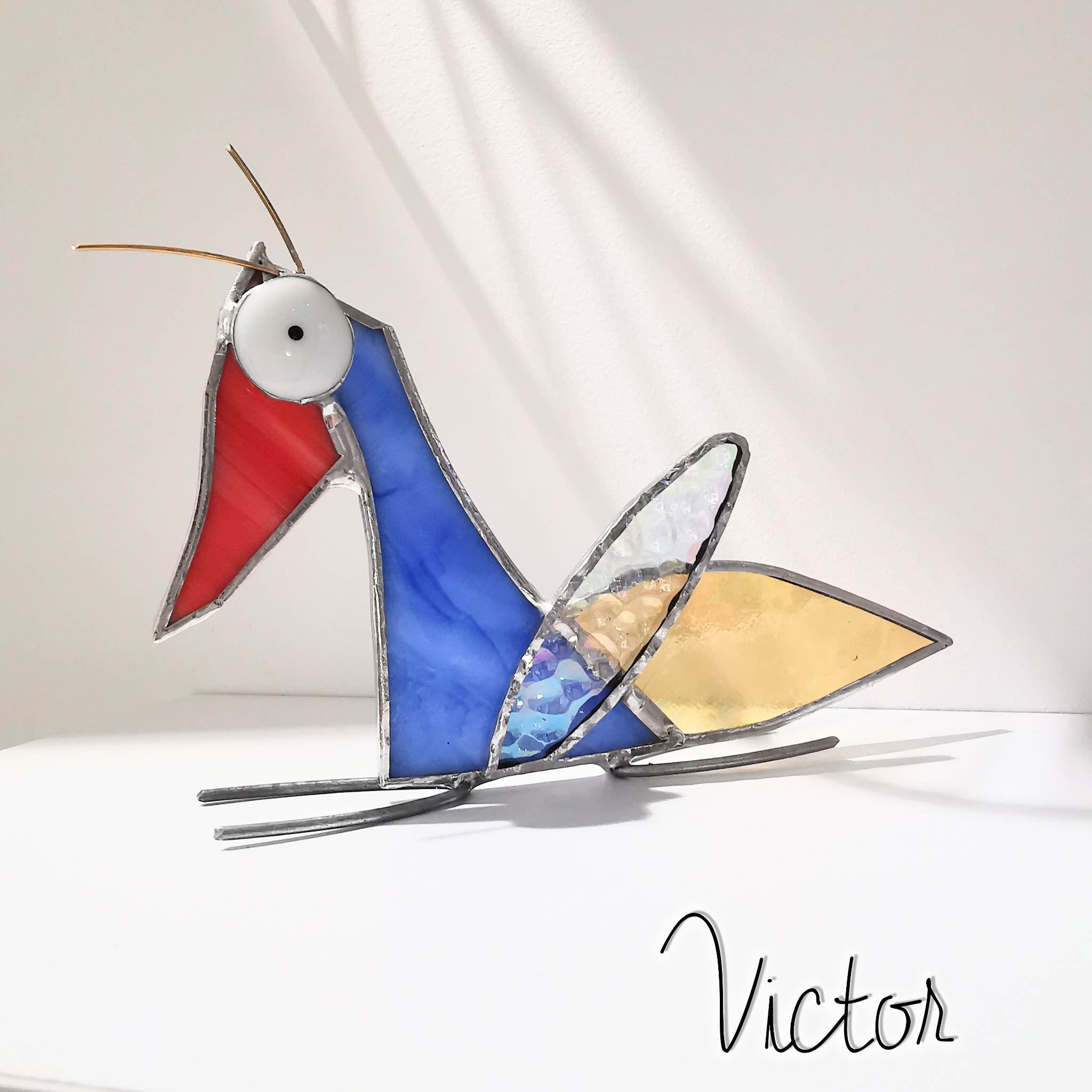 Figurine scrappy bird rigolo décoration vitrail SPI31_Victor_20€
