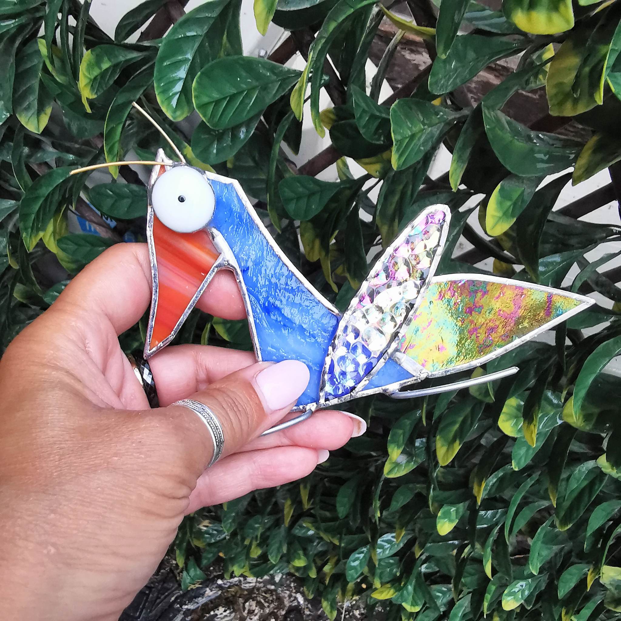 Figurine scrappy bird rigolo décoration vitrail SPI31b_Victor_20€
