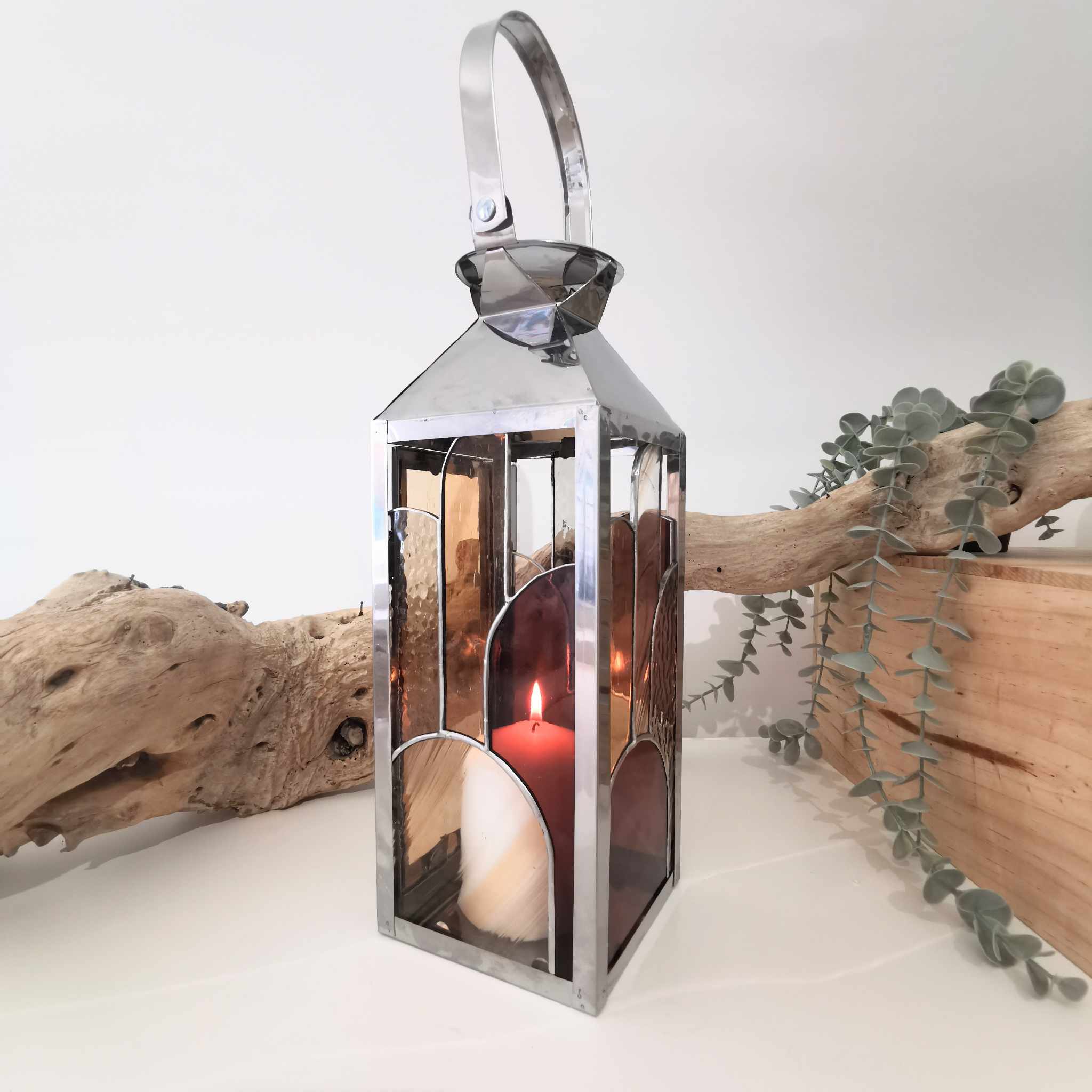 Lanterne inox vitrail FOKC335_150€