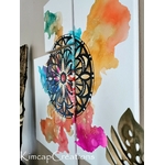 peinture tableau vitrail mandala décoration triptyque PEKC023c_60€