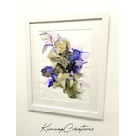 dessin abstrait à base dencres violet à encadrer pour décoration dintérieur DEY010b_28€