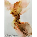 dessin moderne, peinture abstraite à base dencres avec nervures irisées pour décoration dintérieur DEY011g_28€